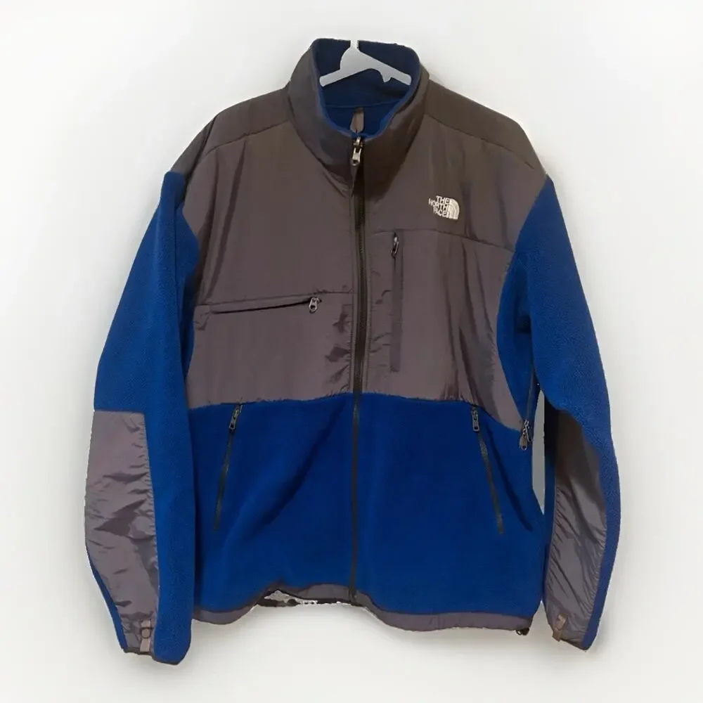 The North Face Denali Fleece Jacket Mens XL Blue Grey Polartec Full Zip Vented